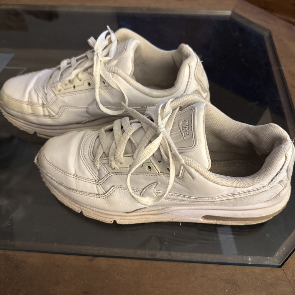 2017 NIKE AIR MAX LTD 3 Triple White 687977-111 Athletic Sneakers Men Sz 9.5